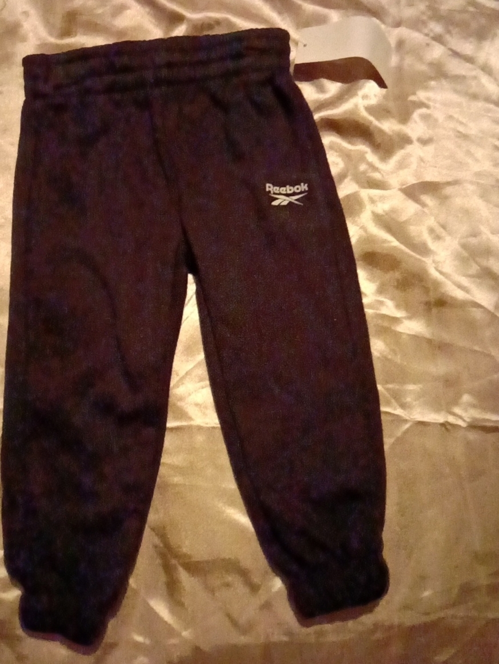 Reebok Kids Black Jogger Sweatpants with Logo